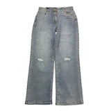 SARABANDA jeans tinta unita con strappi Azzurro per Bambina 0A713 AZZURRO SARABANDA 