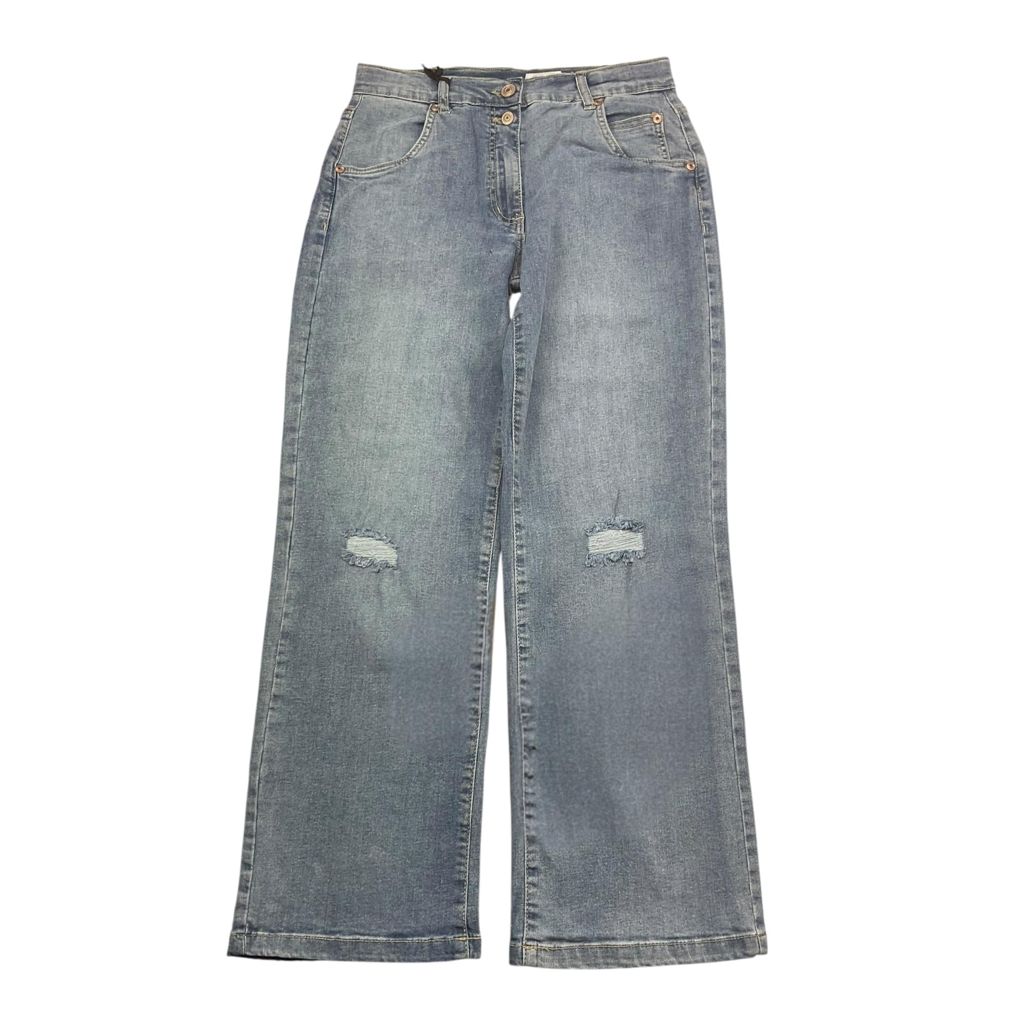 SARABANDA jeans tinta unita con strappi Azzurro per Bambina 0A713 AZZURRO SARABANDA 