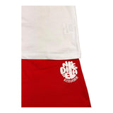 Daniele Alessandrini Complete T-Shirt-Bermuda zweifarbig weiß/rot für Kinder