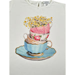 Magil T-Shirt Girocollo tinta unita con Stampa Panna per Neonata FN26070N PANNA MAGIL 