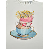 Magil T-Shirt Girocollo tinta unita con Stampa Panna per Neonata FN26070N PANNA MAGIL 