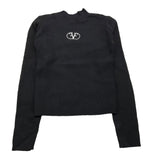 FUN & FUN maglia mezzo collo tinta unita con logo Nero per Neonata FNBSW15506N NERO FUN & FUN 