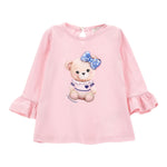 MONNALISA maxi shirt girocollo tinta unita cn stampa  Rosa per Neonata 39D611 ROSA MONNALISA 