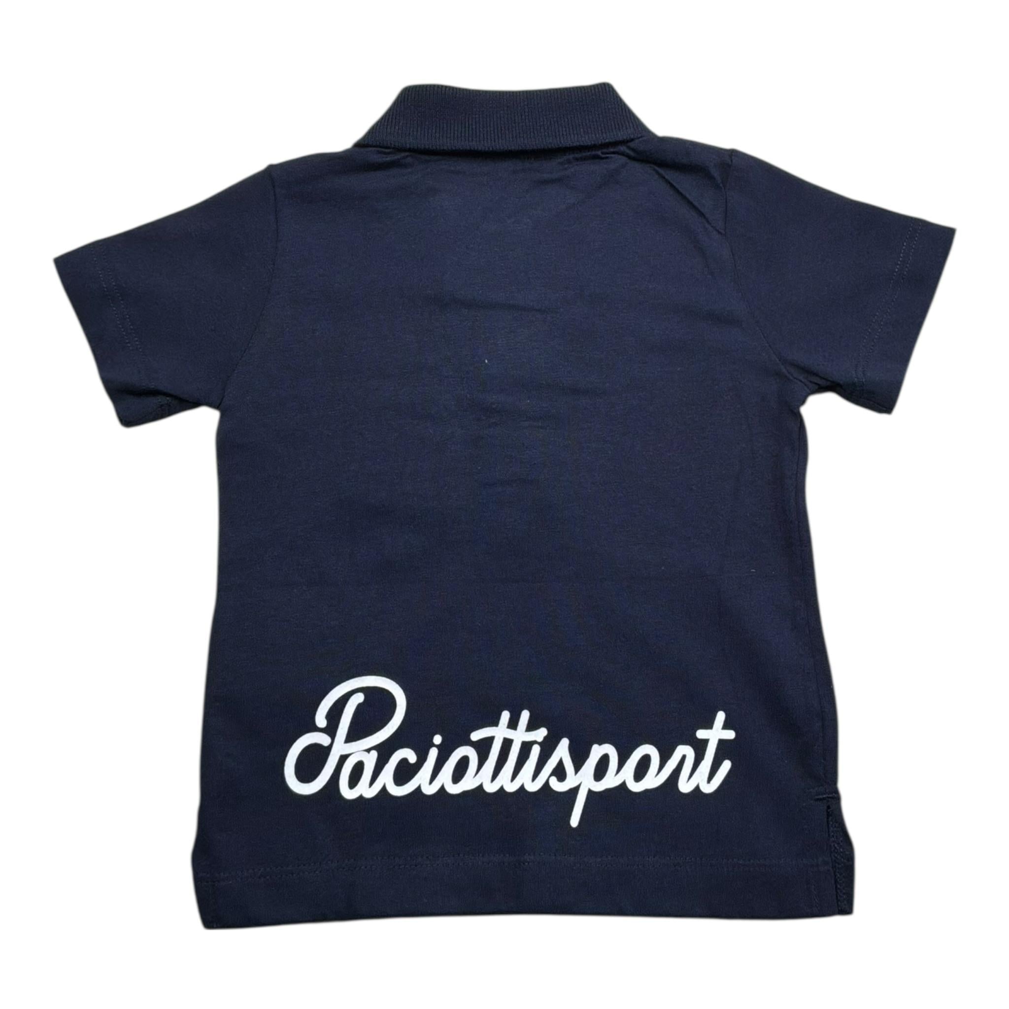 Cesare Paciotti Polo Mezza Manica Tinta Unita con Stampa per Neonato PLP0102N BLU CESARE PACIOTTI 