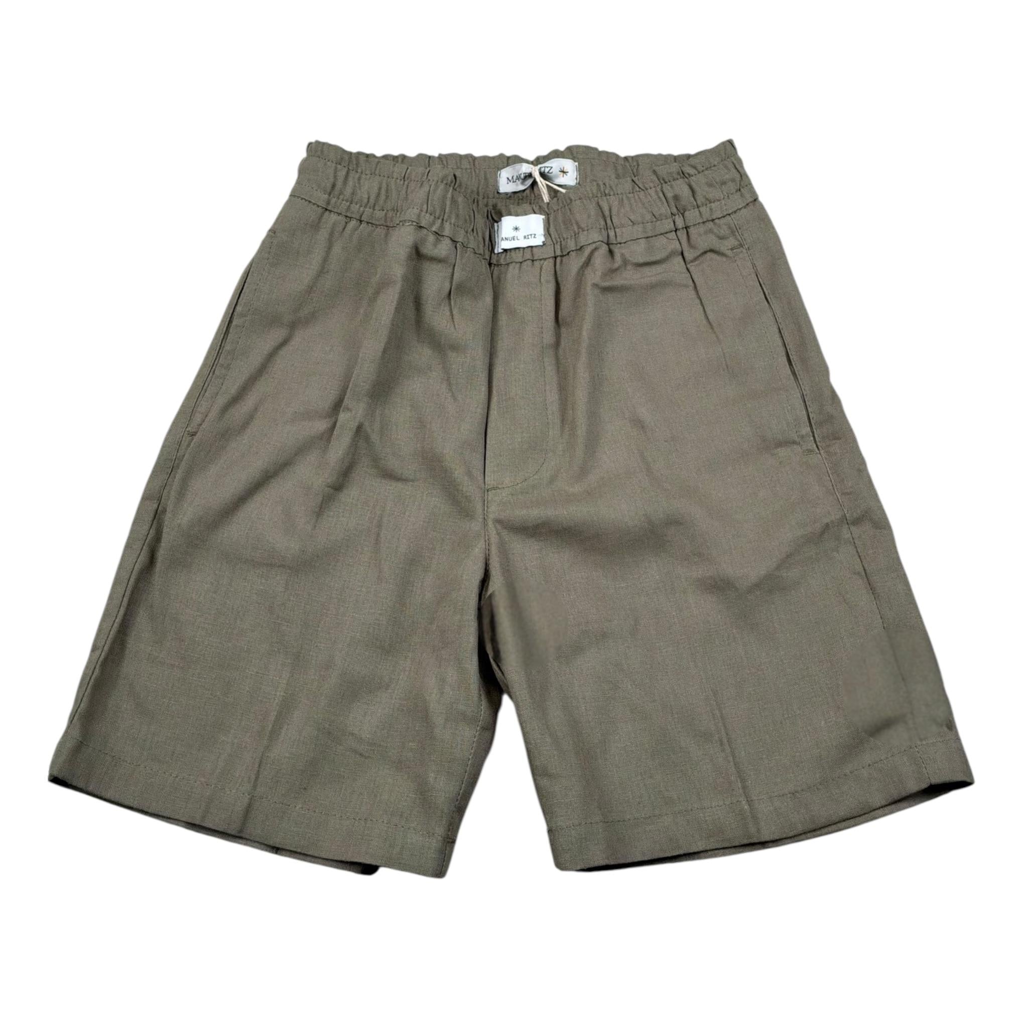 Manuel Ritz Bermuda tinta unita Cn Elastico In Vita Verde per Bambino MR3118X VERDE MANUEL RITZ 