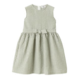 Il Gufo Abito Giromanica Tinta Unita con Fantasia A Righe per Bambina P25VA332C1080 BIANCO IL GUFO 