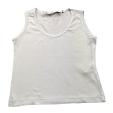I'M Brian Einfarbiges Tanktop mit Rundhalsausschnitt in Weiß für Babys