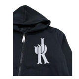 John Richmond Felpa con Zip E Cappuccio Tinta Unita per Bambino RGP26074FE NERO JOHN RICHMOND 