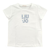 Liu Jo T-Shirt Girocollo Tinta Unita con Brillantini per Neonata KA5094X BIANCO LIU JO 