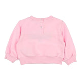 Chiara Ferragni Einfarbiges Rundhals-Sweatshirt mit rosa Aufdruck für Babys