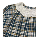 Tartine Et Chocolat Langarmkleid mit blauem Kragen für Baby Mädchen