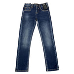 DATCH jeans tinta unita con girovita regolabile Blu per Bambino DTH1481 BLU DATCH 