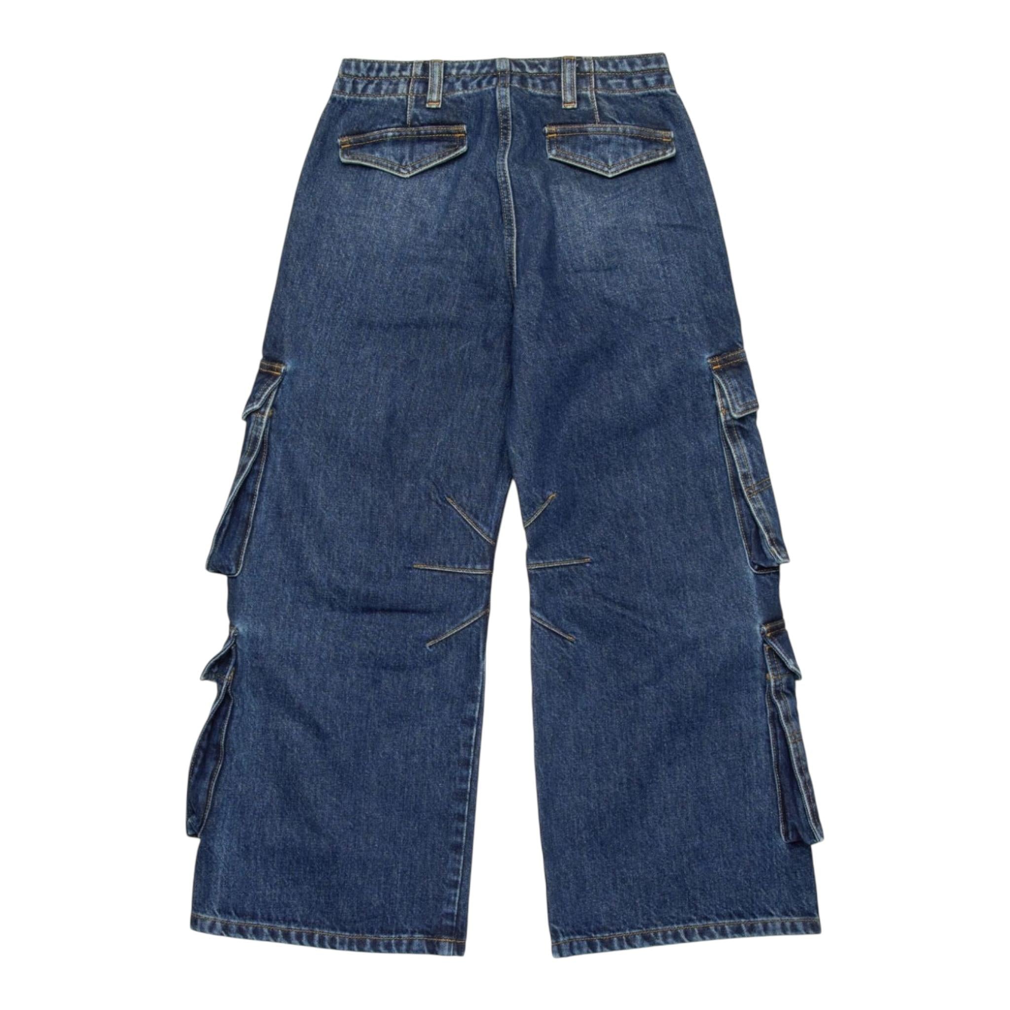 Diesel Jeans Modello Palazzo con Tasconi per Bambina J01725X BLU DIESEL 