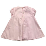 La Stupenderia Einfarbiges ärmelloses Kleid mit kontrastierendem Besatz Rosa für Baby Mädchen