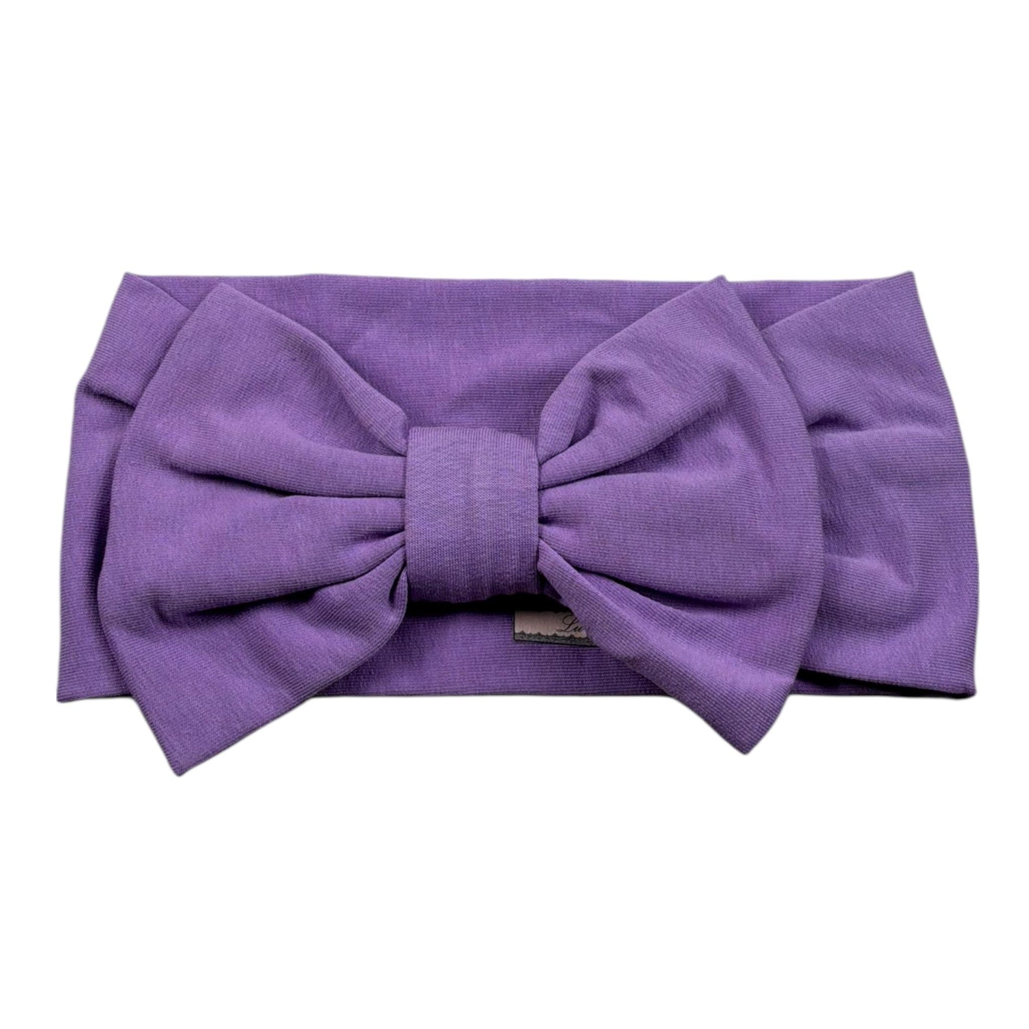 Lu & Lu  Fascia Capelli Tinta Unita con Fiocco per Bambina ART1 VIOLA LU & LU 