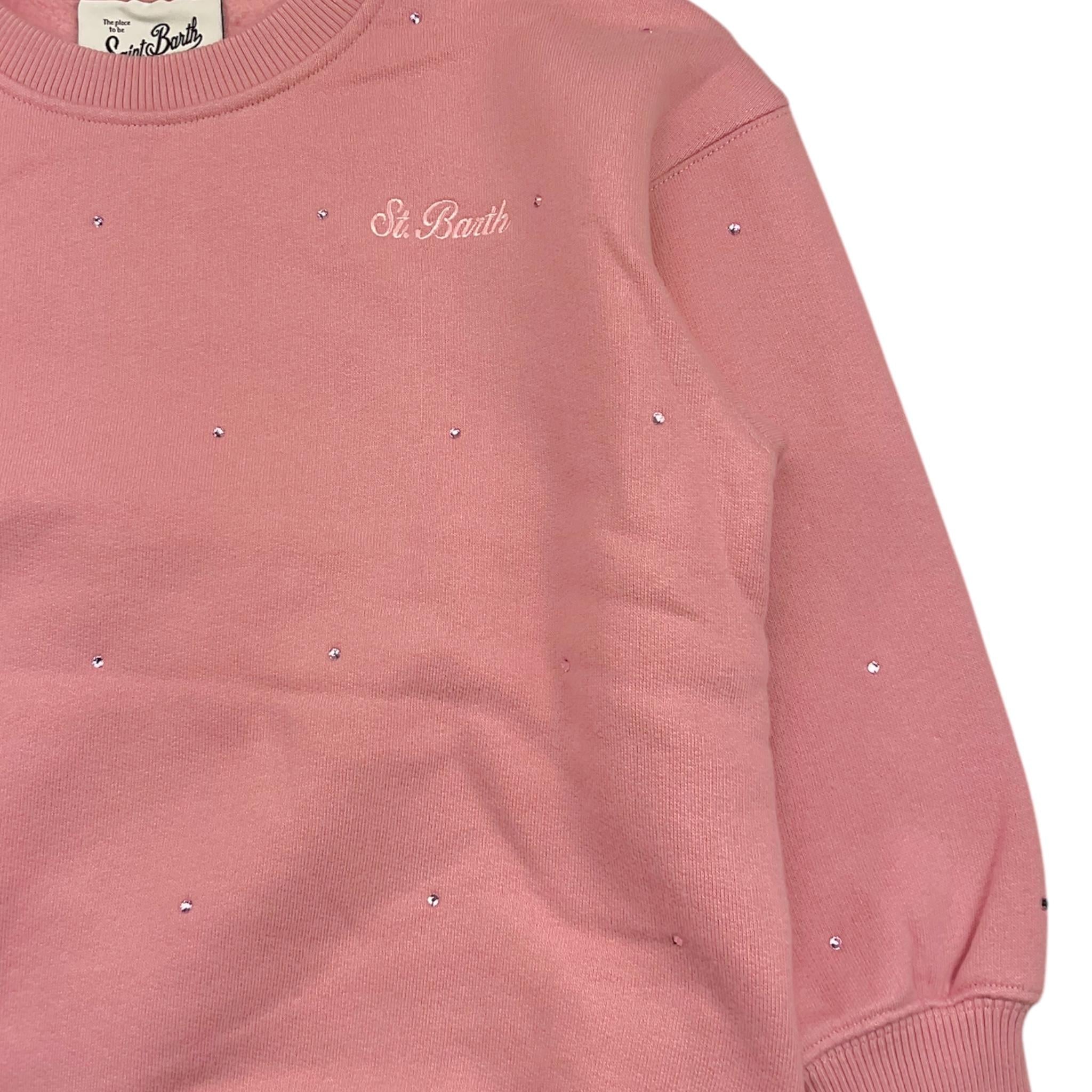 SAINT BARTH felpa girocollo tinta unita con brillantini Rosa per Bambina BRIONY ROSA SAINT BARTH 