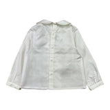 Little Bear Einfarbiges Button-Down-Hemd in Weiß für Babys