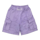 Disclaimer Bermuda Einfarbig Cargo Style mit elastischer Taille Lila für Mädchen