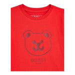 GUESS shirt girocollo tinta unita ocn logo Rosso per Neonato I4YI01K8HM4 ROSSO GUESS 