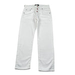 G2Firenze Jeans tinta unita con Girovita Regolabile Bianco per Bambino DENIM BIANCO G2FIRENZE 