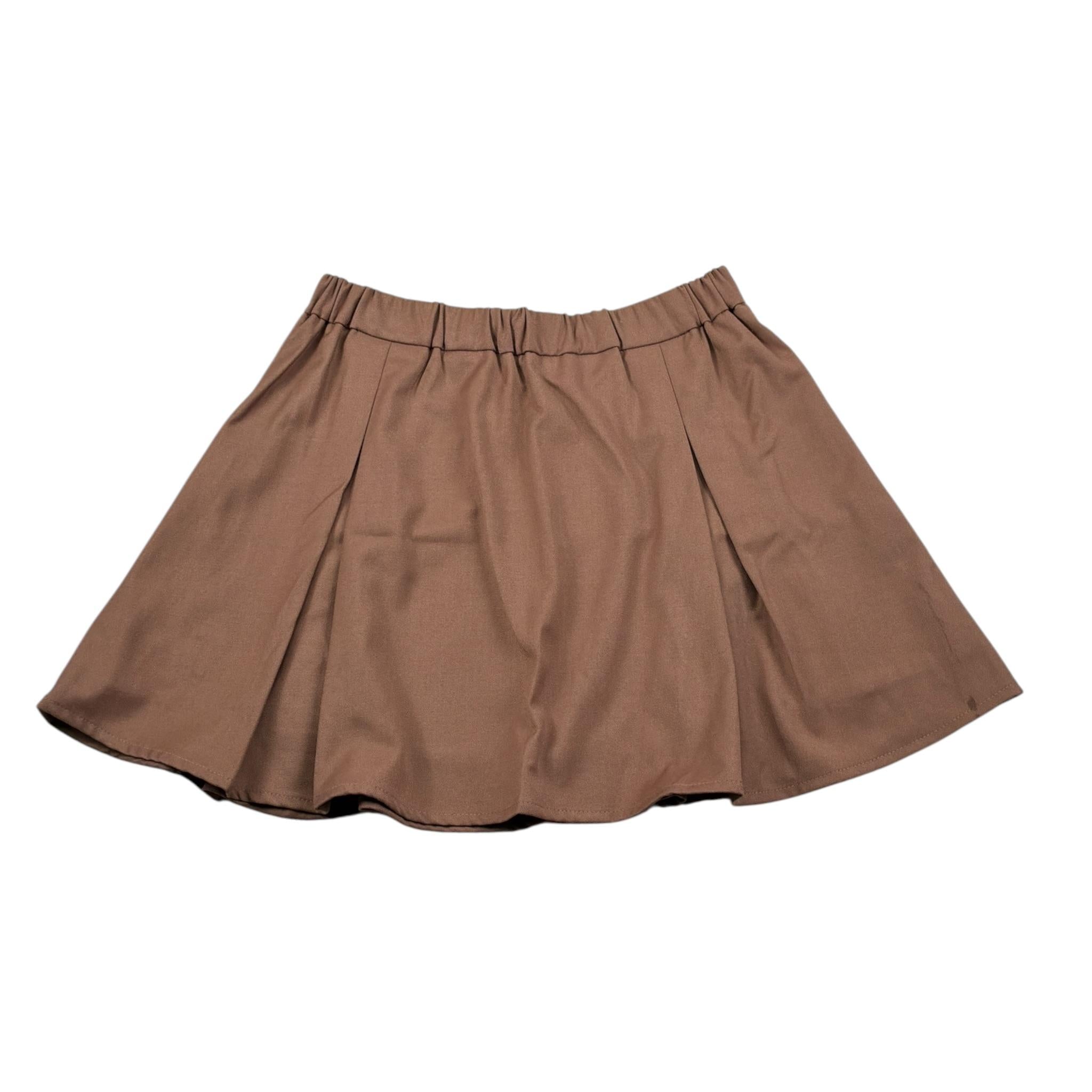 Vicolo Gonna Tint Unita con Elastico In Vita Marrone per Bambina 3142G1114 MARRONE VICOLO 