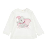 MONNALISA shirt tinta unita girocollo con stampa Bianco per Neonata 39D602 BIANCO MONNALISA 