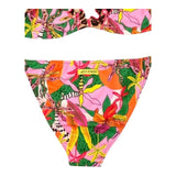 4Giveness Costume 2 Pezzi Tinta Unita con Fantasia Triangolo-Slip per Bambina 125GBWBK5257 ROSA 4GIVENESS 