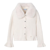 MAYORAL cardigan tinta unita con colletto rimovibile Beige per Neonata 4362NX BEIGE MAYORAL 