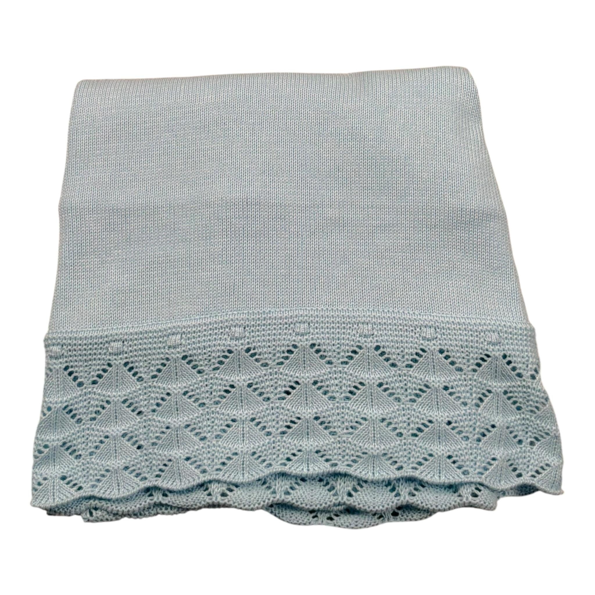 Juliana Coperta tinta unita con Fiocco Azzurro per Neonata 25011 AZZURRO JULIANA 