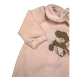 STORY LORIS tutina manica lunga tinta unita in ciniglia Rosa per Neonata 6L11790 ROSA STORY LORIS 