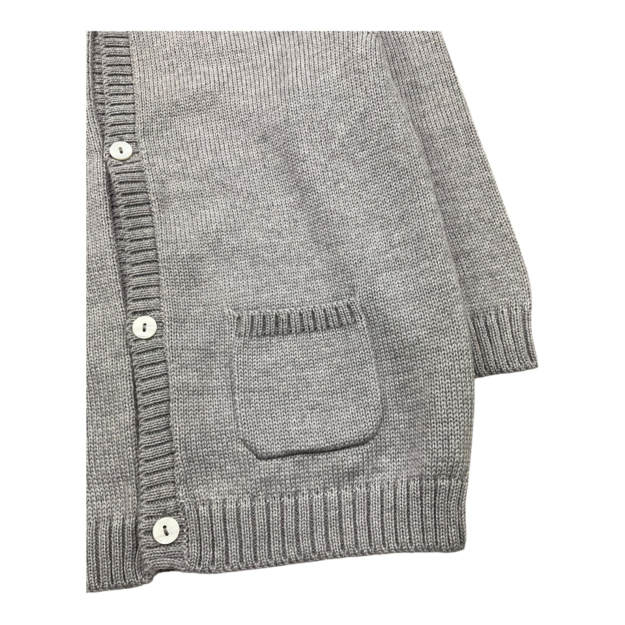 LITTLE BEAR cardigan tinta unita con taschini Grigio per Bambino 8151 GRIGIO LITTLE BEAR 
