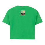 Msgm T-Shirt Girocollo Tinta Unita con Stampa Logo per Bambina S5MSJGTH240 VERDE MSGM 