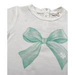 Le Bebe T-Shirt Girocollo Tinta Unita con Stampa per Neonata LBG5887 BIANCO LE BEBE 