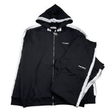 Cesare Paciotti Complete Zip-Up Hoodie-Jogginghose Schwarz für Kinder