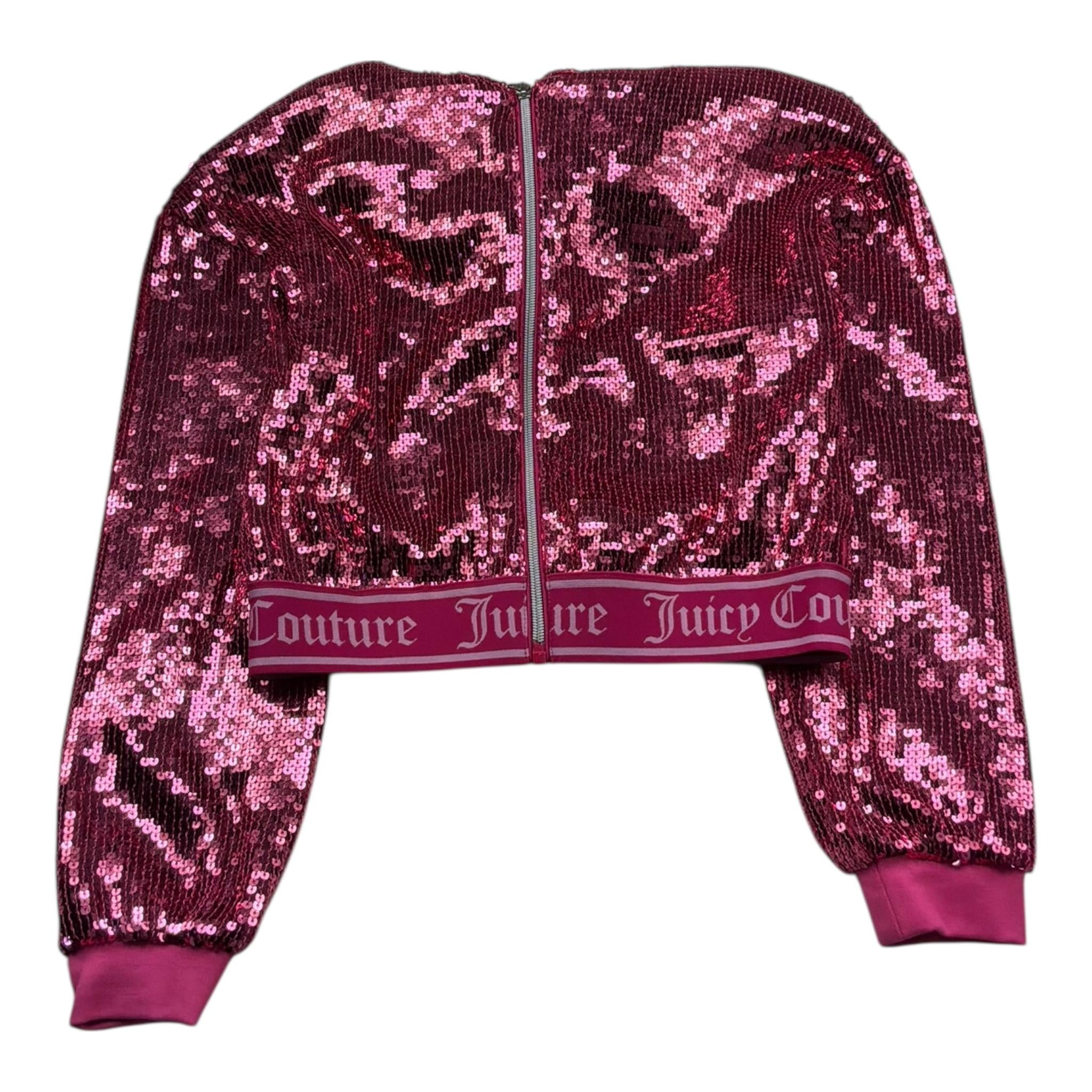 Juicy Couture Felpa Tinta Unita con Paillettes per Bambina JBX6703 FUXIA JUICY COUTURE 