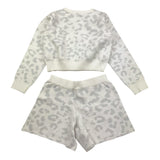 FUN & FUN completo 2pz maglia-short tinta unita con fantasia maculata Bianco per Bambina FCBSW00135XX BIANCO FUN & FUN 