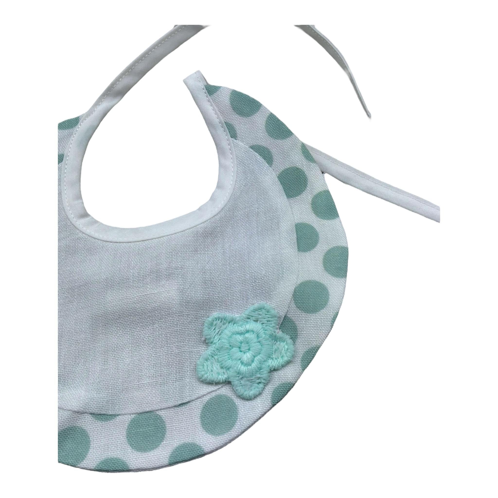 I Delfi Bavetta Tinta Unita Fantasia Pois per Neonata 25P5143 BIANCO I DELFI 