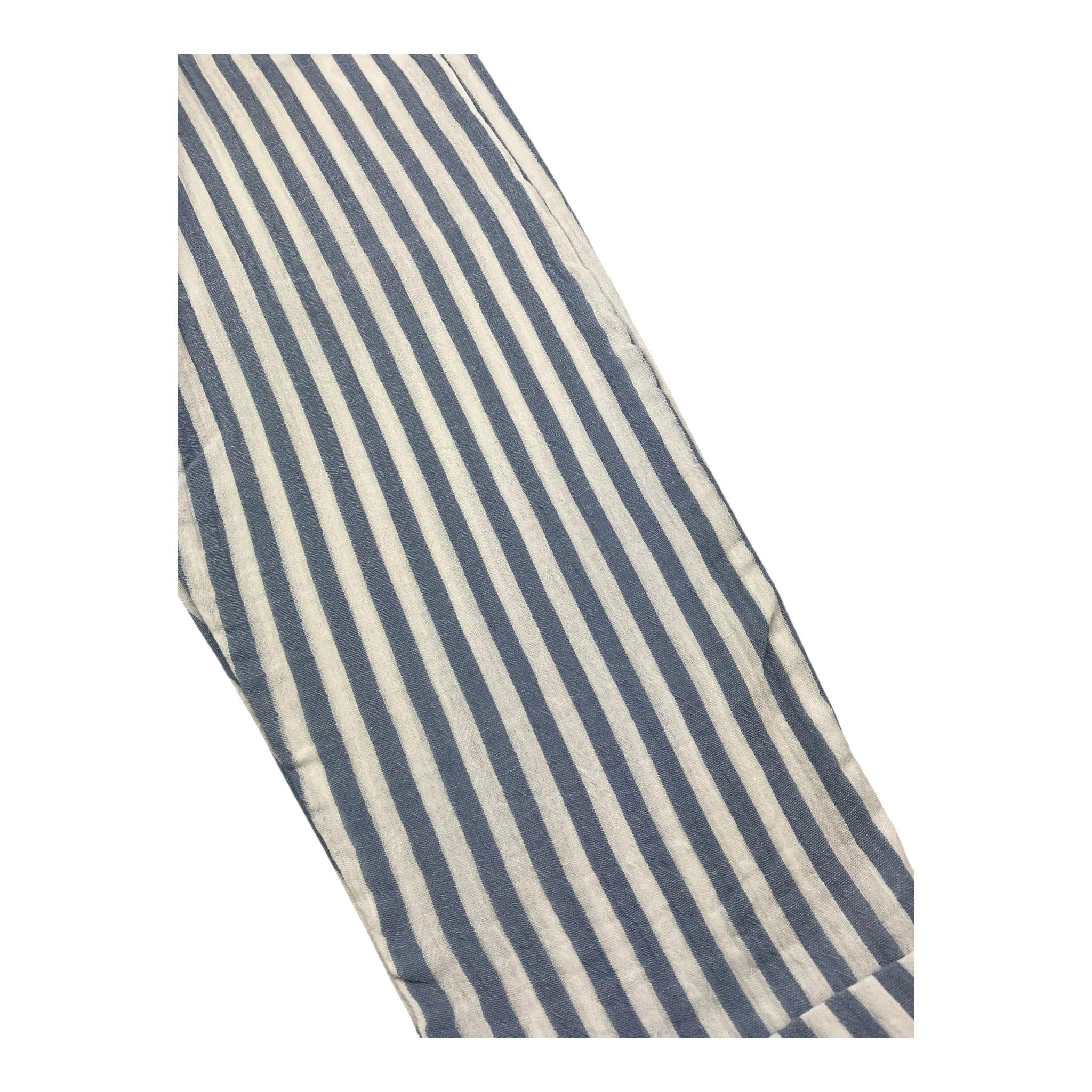 Petit Indi Pantalone Tinta Unita con Fantasia A Righe per Bambino SS25BK8238 AZZURRO PETIT INDI 