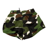 Diadora Grüne Fleece-Shorts mit Militärmuster für Mädchen