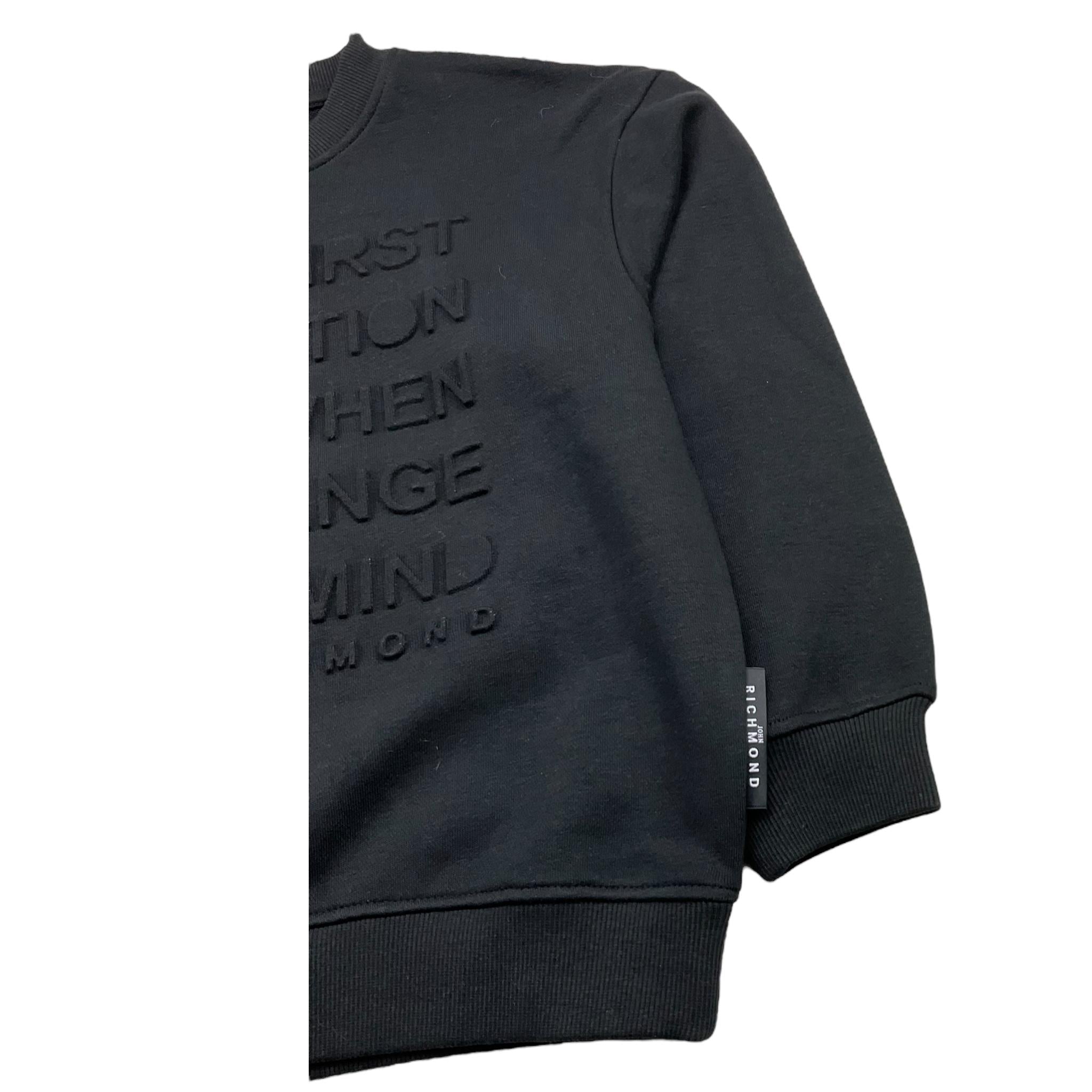 JOHN RICHMOND felpa chiusa girocollo tinta unita Nero per Bambino RBA25023FE NERO JOHN RICHMOND 
