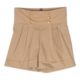 Balmain Shorts Einfarbig Mit Kontrastknöpfen Beige Für Mädchen