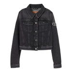 Diesel Giubbino In Denim Tinta Unita con Logo per Bambina J01847 NERO DIESEL 