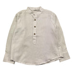 M+E' Camicia Manica Lunga Tinta Unita Collo Coreano per Bambino UEM0507J BIANCO M+E' 