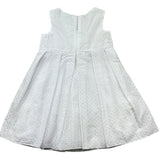 Le Bebe Abito Giromanica Tinta Unita con Ricami per Neonata LBG0667 BIANCO LE BEBE 