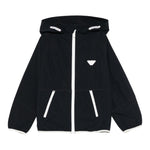 Emporio Armani Giubbino Tinta Unita con Cappuccio per Bambino EB000097 BLU EMPORIO ARMANI 