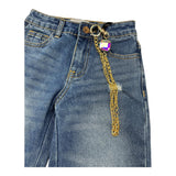 GAELLE jeans tinta unita con girovita regolabile Blu per Bambina 2741PD00309 BLU GAELLE 