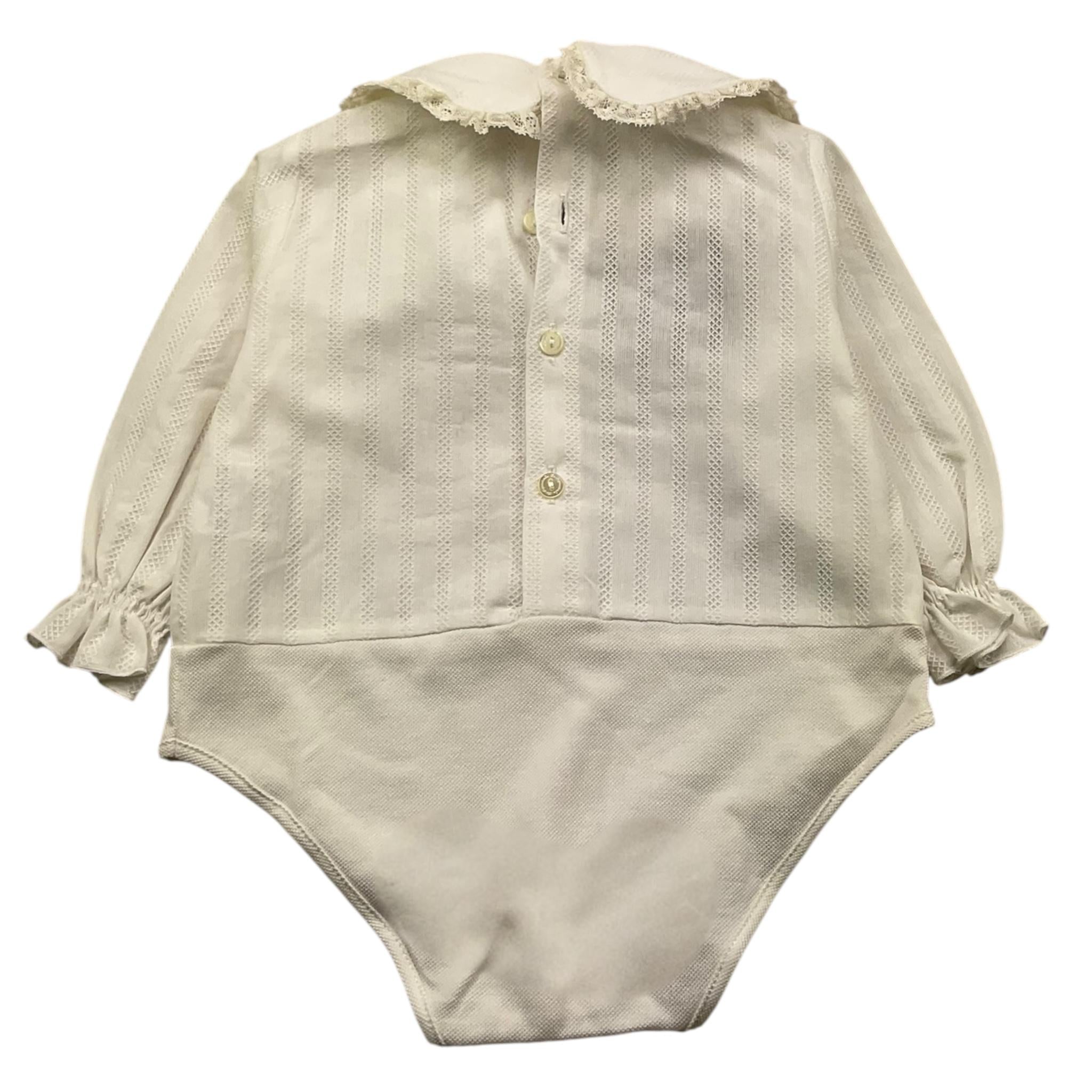 LA STUPENDERIA camicia manica lunga tinta unita Bianco per Neonata TBBD58 BIANCO LA STUPENDERIA 