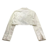 Please Giubbino In Denim Tinta Unita per Bambina JB18132G73 BIANCO PLEASE 