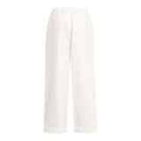 Dou Dou Pantalone Tinta Unita con Logo per Bambina DW6P71 PANNA DOU DOU 