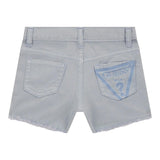 Guess Shorts Plain mit verstellbarer Taille Blau für Baby Mädchen